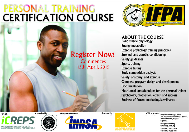 IFPA Personal Trainer Certification Institute of Registered Exercise